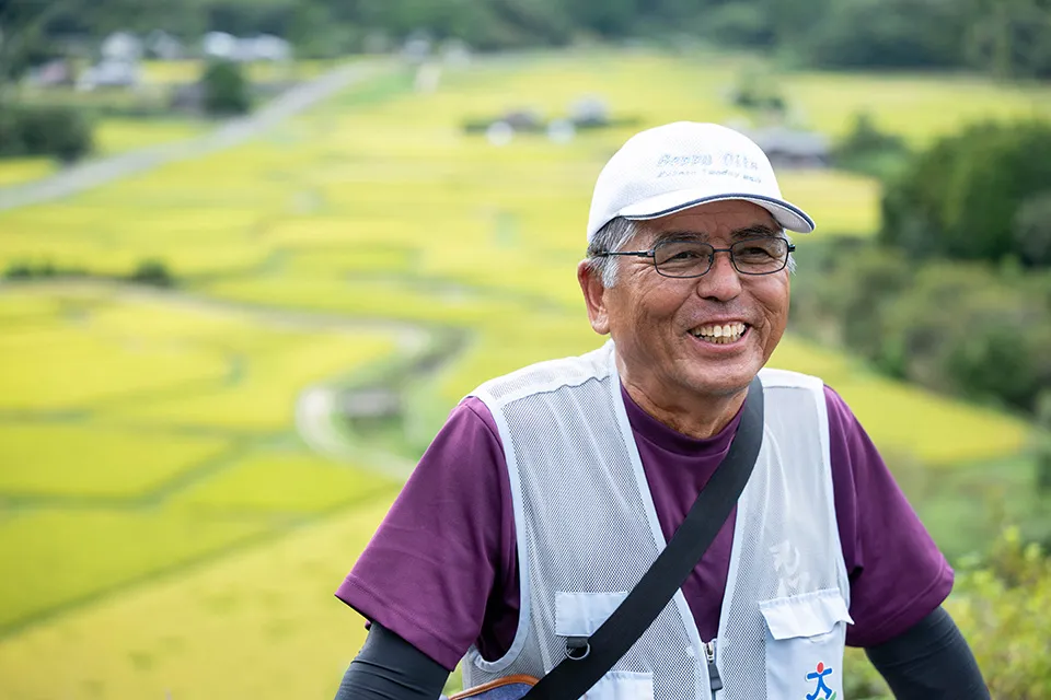 豊後高田市ウォーキング協会 会長　竹丸紀元さん